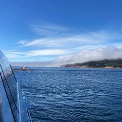 Sea mist rolling in.