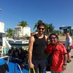 Fernando, vermutlich der kleinste Maya-Tauchguide😄