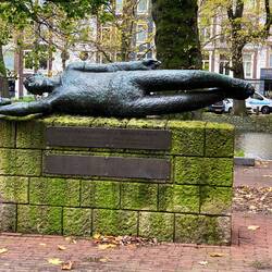 Statue marks the "Place of the Firing Squad". 30 people killed here in WW2