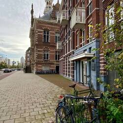 Steps to our hotel, Pestana Amsterdam Riverside