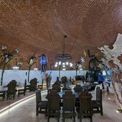 Restaurant inside fortress walls