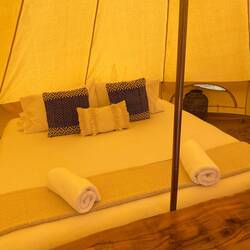 One of the glamping tents.
