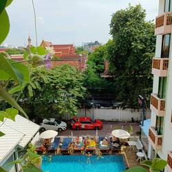 Aussicht von unserem Hotel