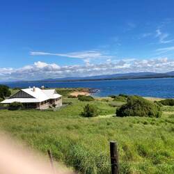 View of Tamar River from Low Head Lighthouse.
