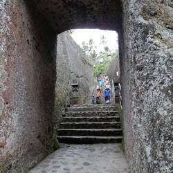 The steps leading to Gunong Kawi.