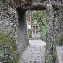 The steps leading to Gunong Kawi.