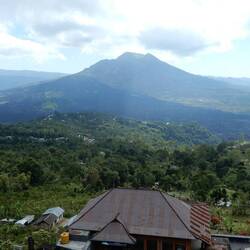 View of Mt Batur from Penelokan.