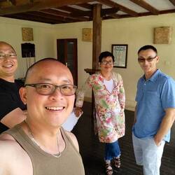 At the villa the day after.