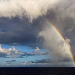 The squall we go through rewards us with a rainbow.