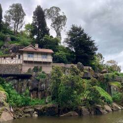 Tollkeeper's cottage at entry to gorge.