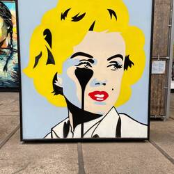 Pure Evil (UK) Arthur Miller's nightmare (2021) Spray paint on polyester