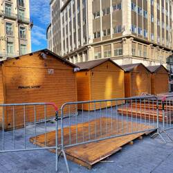 Christmas market under construction