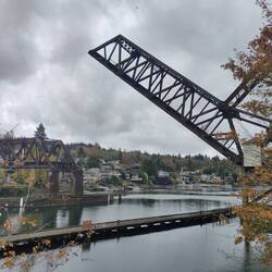 A drawbridge near the Ballard Locks / Eine Zugbrücke in der Nähe der Ballard Locks.