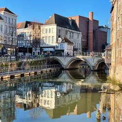 The Dijle River that runs through the city