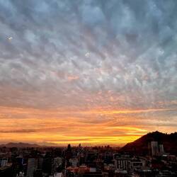 Unser letzter Sonnenuntergang in Santiago...
