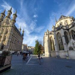 Leuven Town Hall and Saint Peter's Church