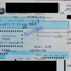 Boarding pass for CX711.