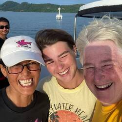 Pic with our dive master, Oui