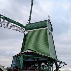 View of open compartment below the windmill.