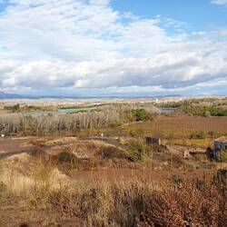 Blick zurück auf die Großstadt