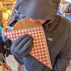 Stroopwaffle from a street vendor