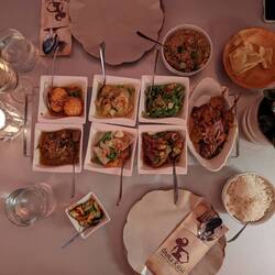 Our Indonesian dinner.