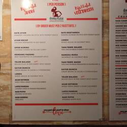 Indonesian menu, our meal for 2 is on the left side of the menu.