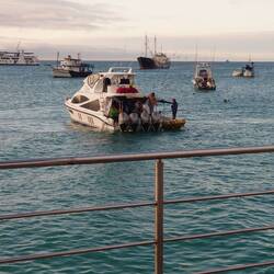 The ferry , a 2 hour journey that was just like a roller coaster