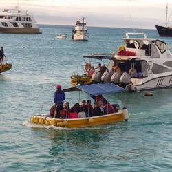 Water taxi taking us to our speedboat