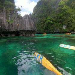 Kayak fahre i de Big Lagoon