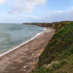 Omaha Beach cliffs