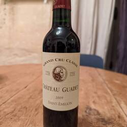Our half bottle of wine from Saint-Emilion