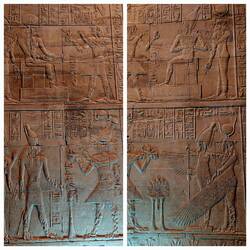 The Sanctuary; Magnificent reliefs either side of the pedastal