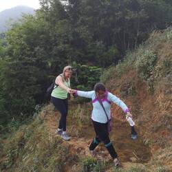 Die Hilfestellung war super. Fast sind wir beide reingekippt🙈😅