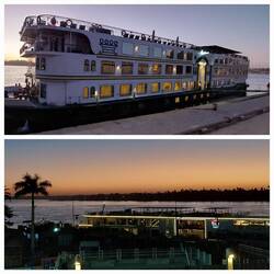 Our Nile Cruise Boat / Sunset over Kom Ombo