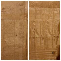 Relief of calendar showing hieroglyphics for the days of the month / Another relief