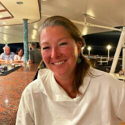 Our favorite bar on the back of the ship. I'm pretty sure I'm several cosmos deep by the dopey smile