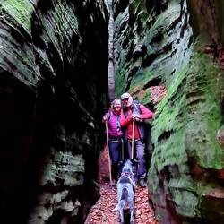 Eine der breiteren Felsspalten!