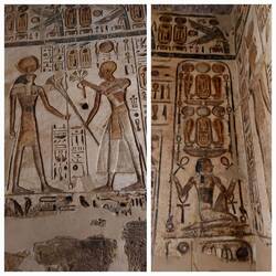 The Temple of Khonsu; Coloured wall reliefs