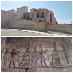 The Temple of Opet; coloured wall relief