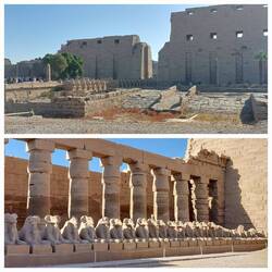The Main Gateway / Forecourt with ram headed sphinxes