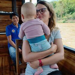 Eli am Plaudern mit einem "Fan"