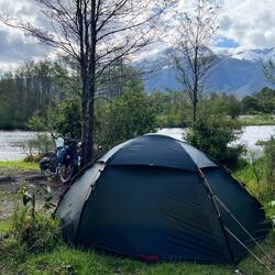 Camped by the river
