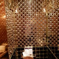 The gold toilet at Robot Restaurant.