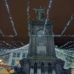 Monument to Pope Urban II. Apparently he launched the first Crusades from this spot in 1095.
