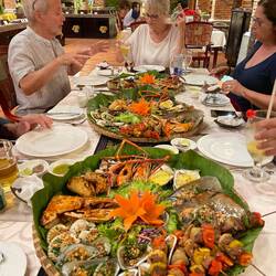 Fischplatte zum Abendessen