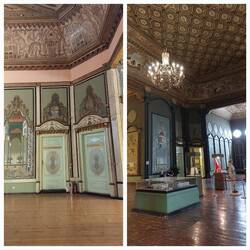 The ornate interior of the Harem Palace which houses the museum