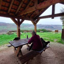 Schöne Pausenhütte hoch über der Mosel!