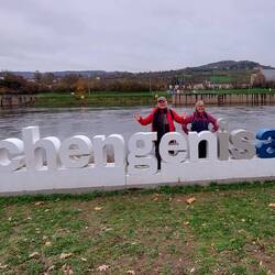 Das Dreiländereck liegt hinter uns, mitten in der Mosel!
