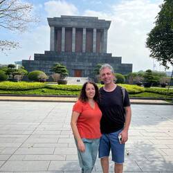The back of the mausoleum